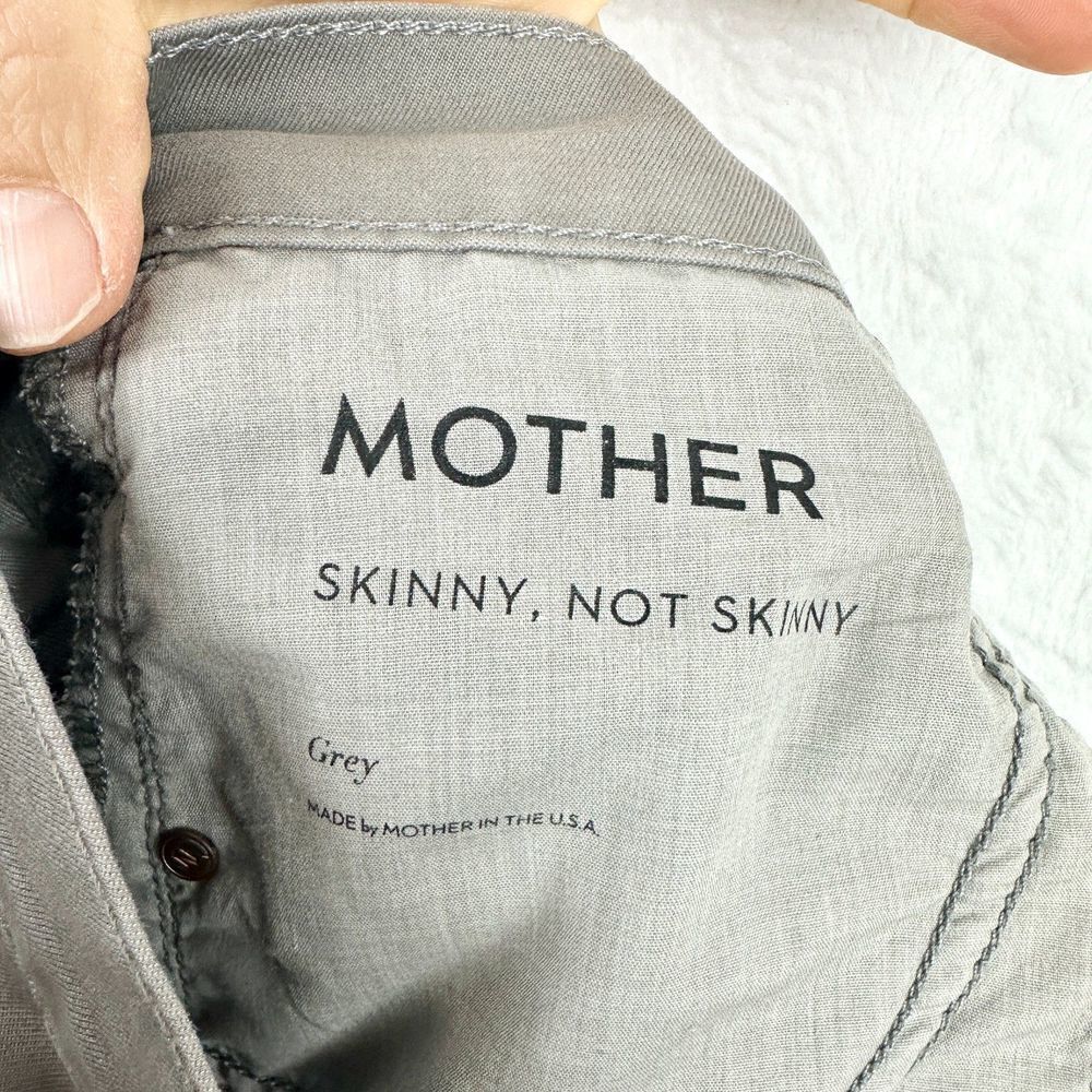 Mother The Skinny Not Skinny Jeans Size 26 Grey Stretch Mid Rise - Picture 7 of 7